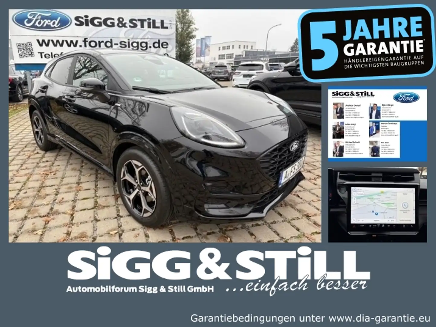 Ford Puma ST-Line 1.0 *NEUES MODELL* LED*TEMP*NAV*CAM*PDC*SH Schwarz - 1