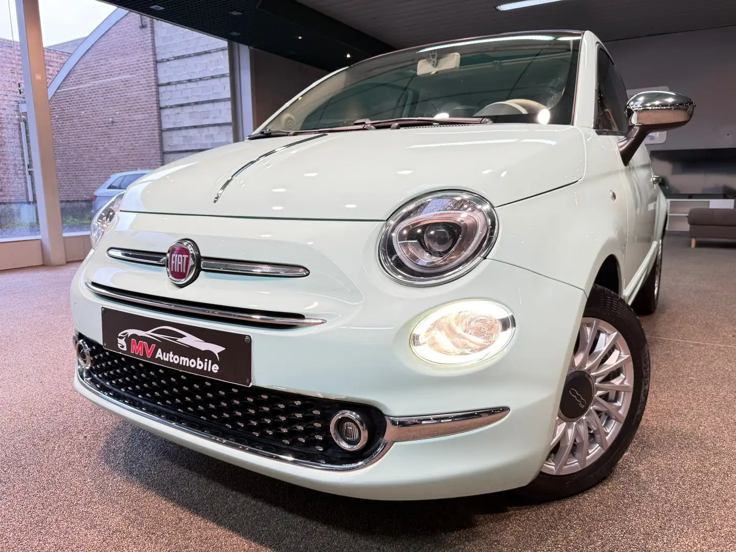 Fiat 500 1.2i Lounge MTA * Boite auto * Toit pano * Navi Bleu - 1