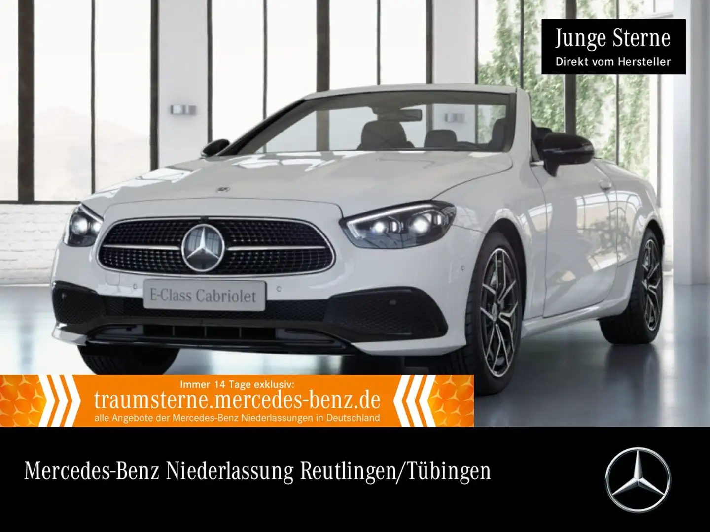 Mercedes-Benz E 300 Cabrio AVANTG+NIGHT+360+AHK+MULTIBEAM+19"+9G Weiß - 1