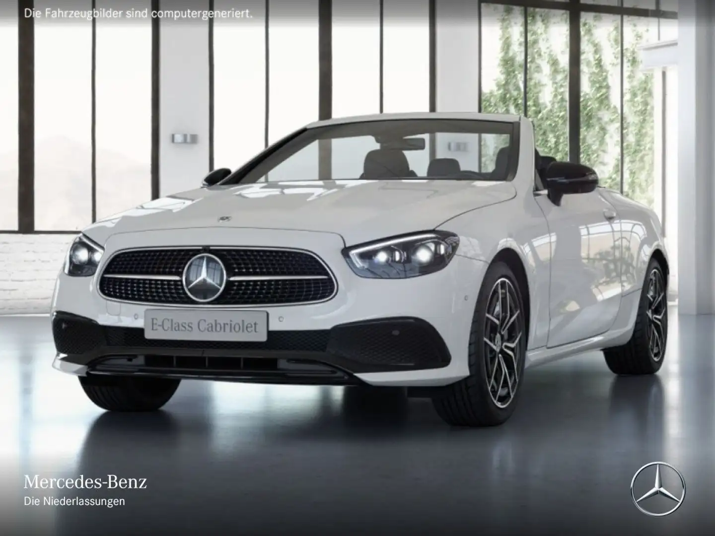 Mercedes-Benz E 300 Cabrio AVANTG+NIGHT+360+AHK+MULTIBEAM+19"+9G Weiß - 2