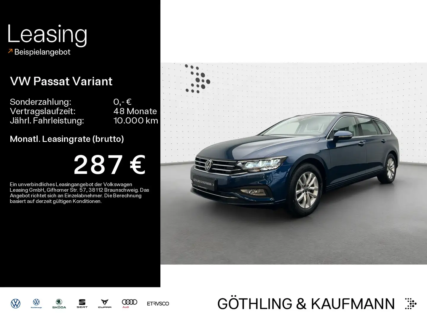 Volkswagen Passat Variant Business 2.0 TDI DSG*NAVI*KAM*LED Bleu - 1