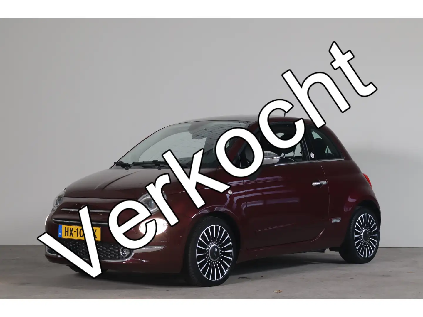 Fiat 500 0.9 TwinAir Turbo Lounge NL-Auto!! Panoramadak I C Rood - 1