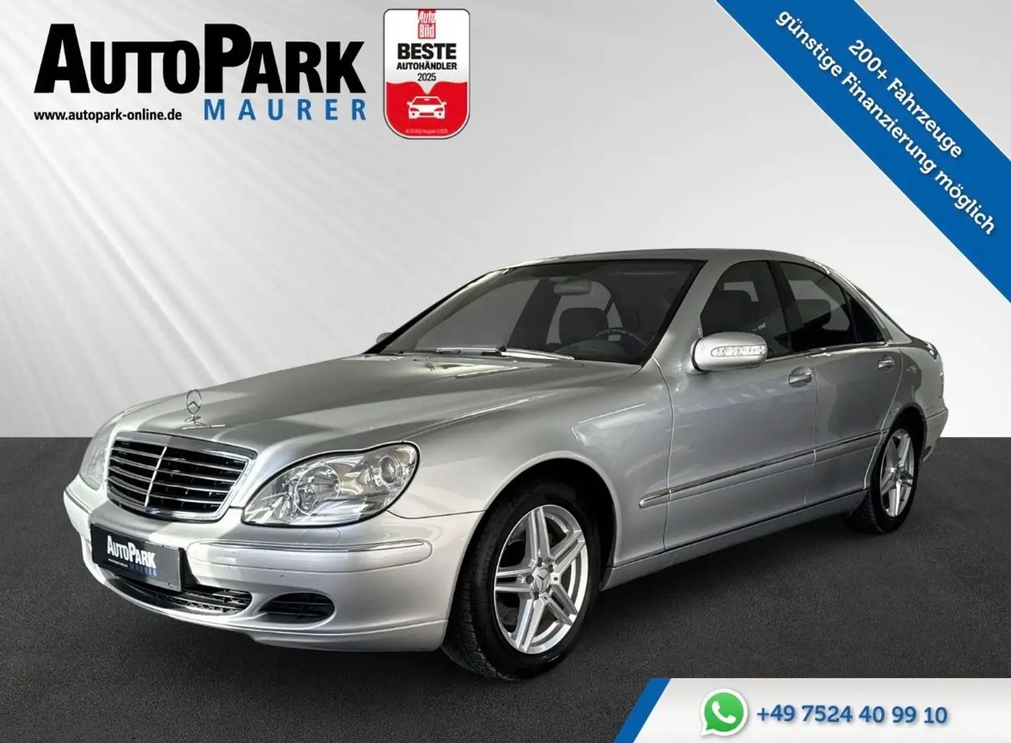 Mercedes-Benz S 430 *Memory*SHZ*SHD*Leder Silber - 1