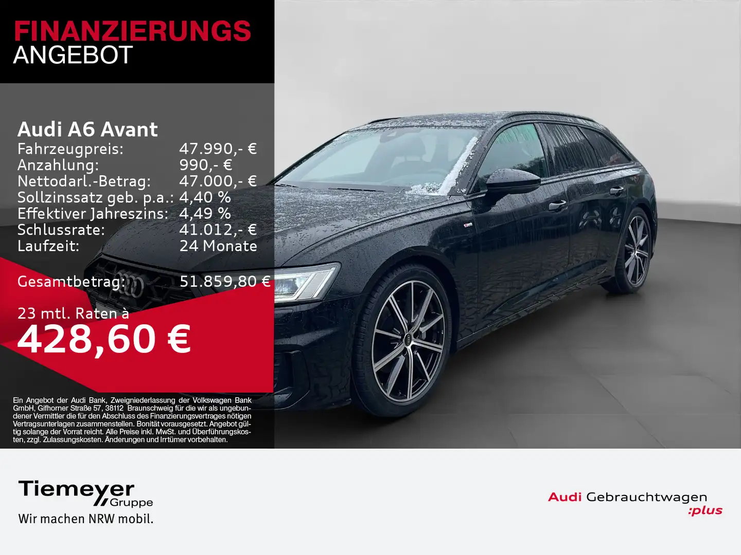 Audi A6 45 TFSI S LINE UPE86 LM20 AHK MEMORY Schwarz - 1