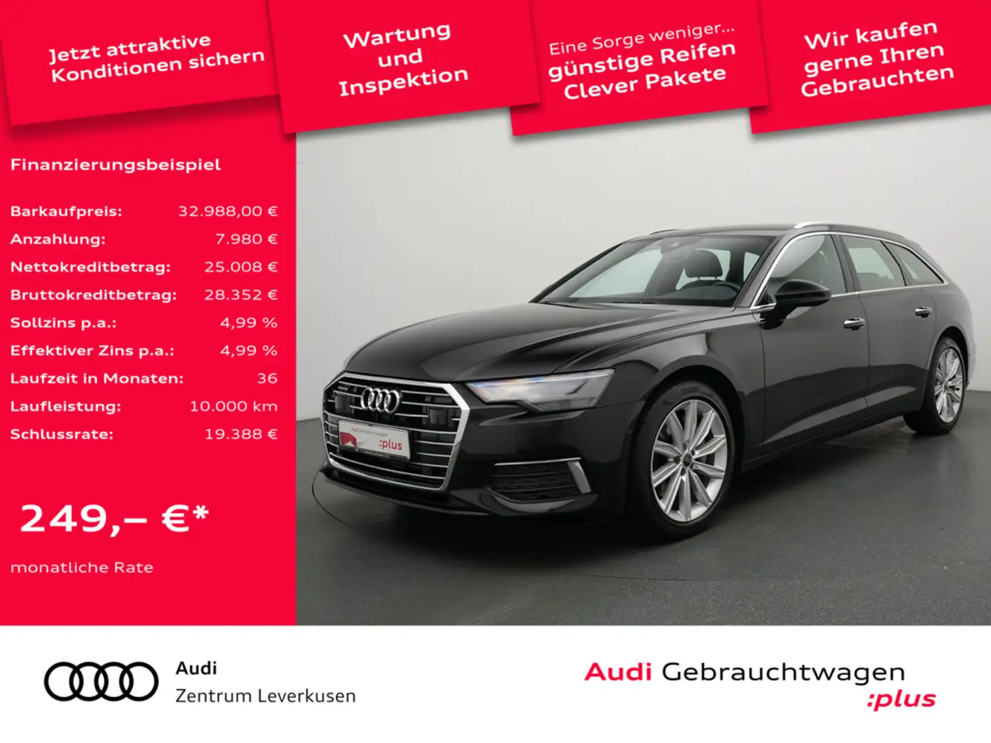 Audi A6 VIRT ACC LEDER MEMORY KAM Schwarz - 1