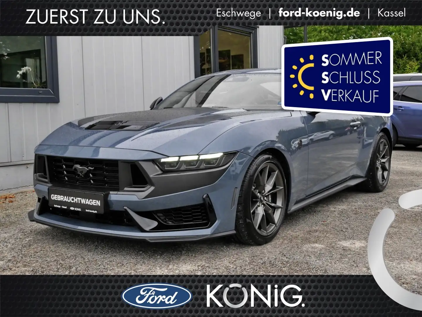 Ford Mustang Dark Horse V8 Recaro-Sitze+MagneRide Klima Navi Bleu - 1