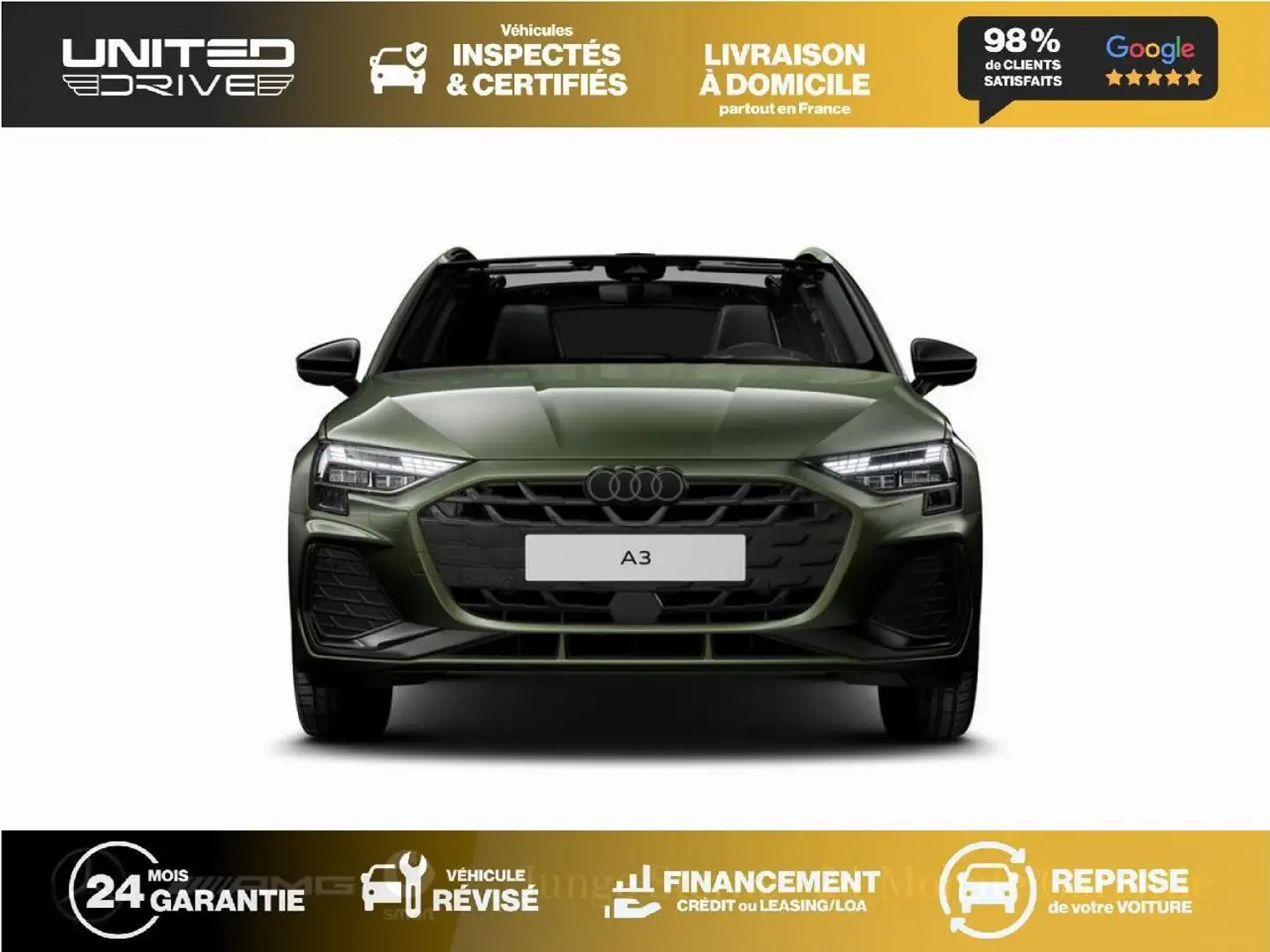 Audi A3 Sportback 1.5 45 TFSI e - 272 - BV S-Tronic 6 8Y SPORTBACK S line PHASE 2 Vert - 2