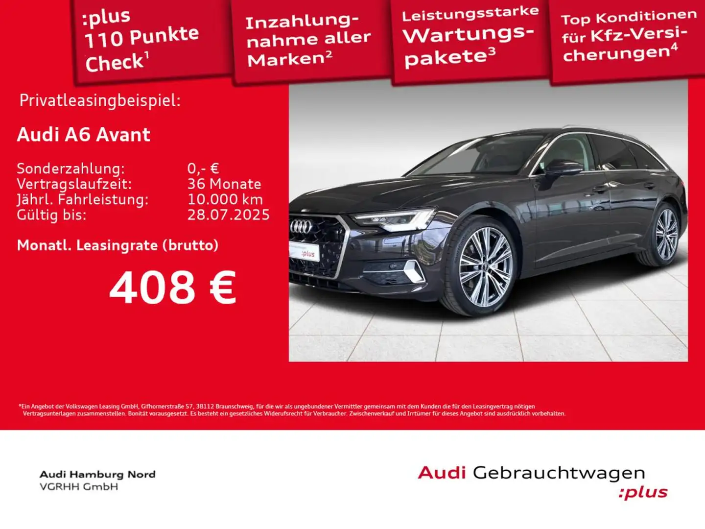 Audi A6 Avant 40 TDI quattro Matrix AHK ACC Panorama Braun - 1
