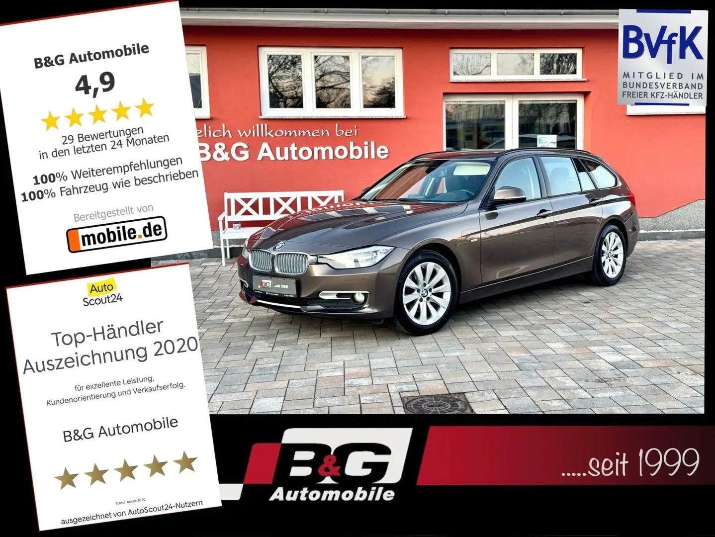 BMW 318 i*AHK*Navi*Teilleder* Braun - 1