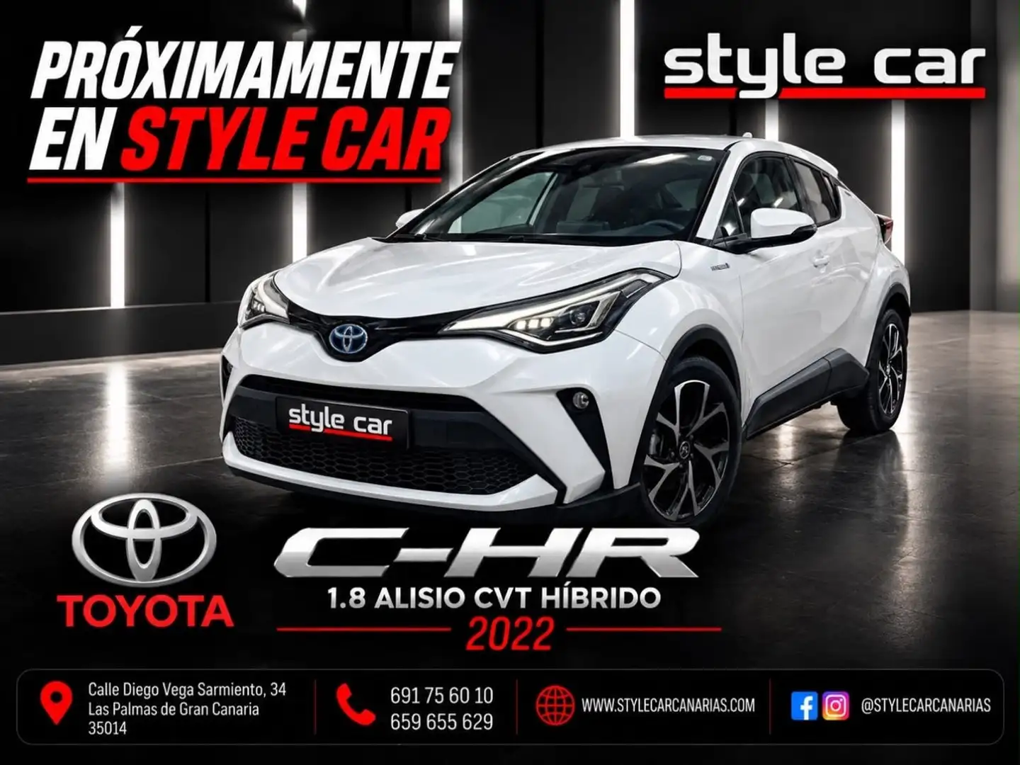 Toyota C-HR CHR 1.8 125H Advance Blanco - 1