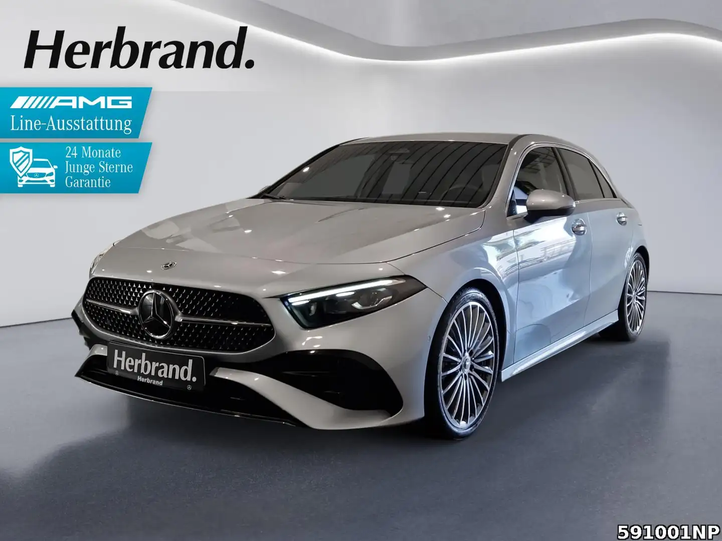 Mercedes-Benz A 200 AMG DISTRONIC MULTIBEAM AHK Ambiente 19"LM Argent - 1