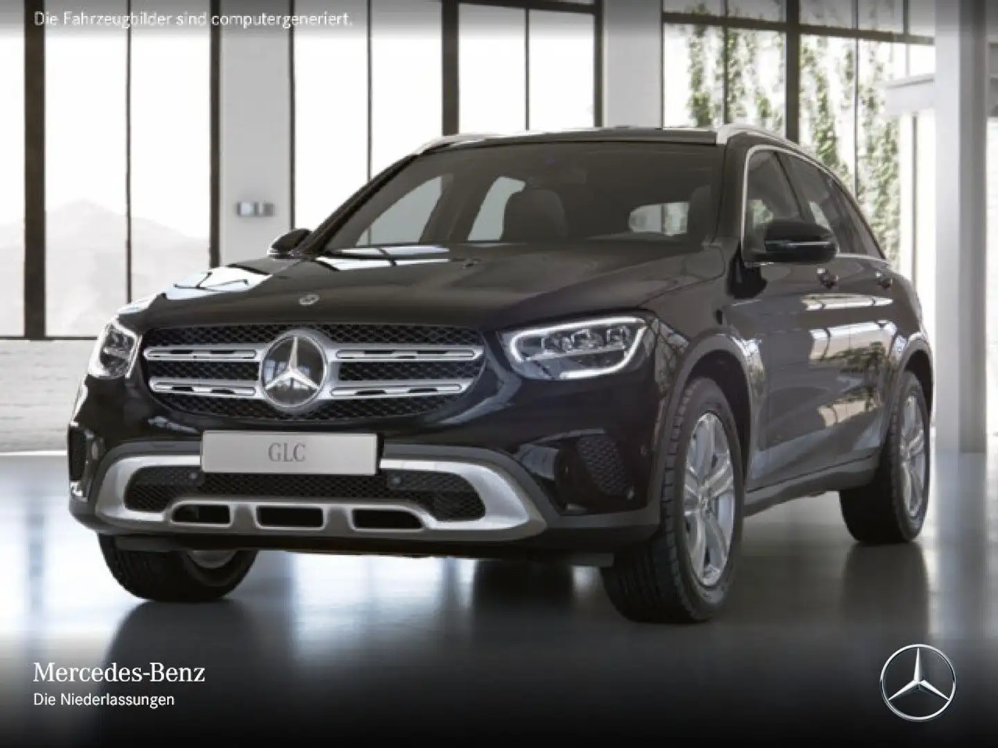 Mercedes-Benz GLC 300 e 4M AHK+LED+KAMERA+SPUR+TOTW+KEYLESS+9G Schwarz - 2