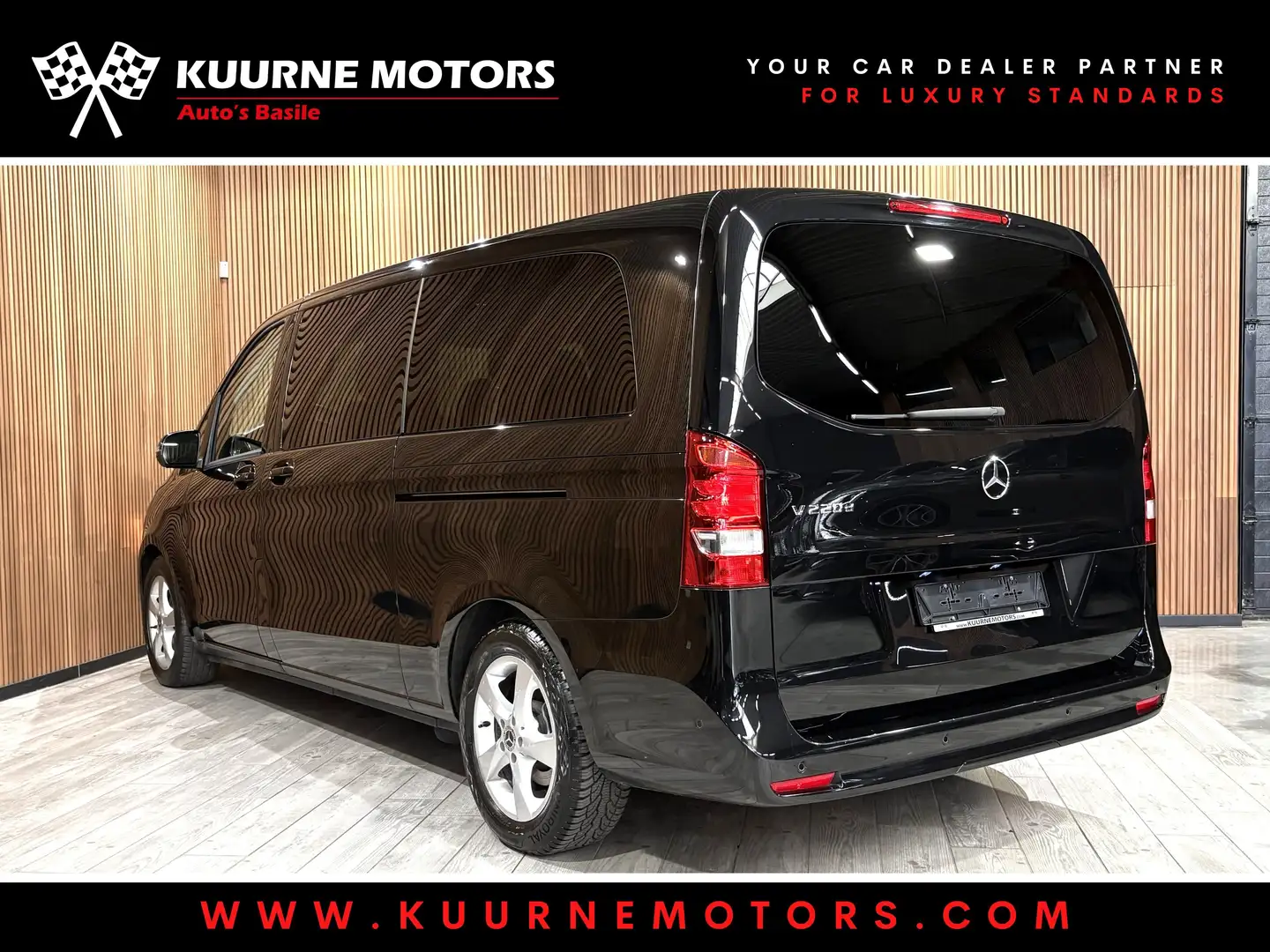 Mercedes-Benz V 220 d L3 7pl Alu/Leder/Cam/Gps/Carplay *1j garantie* Schwarz - 2