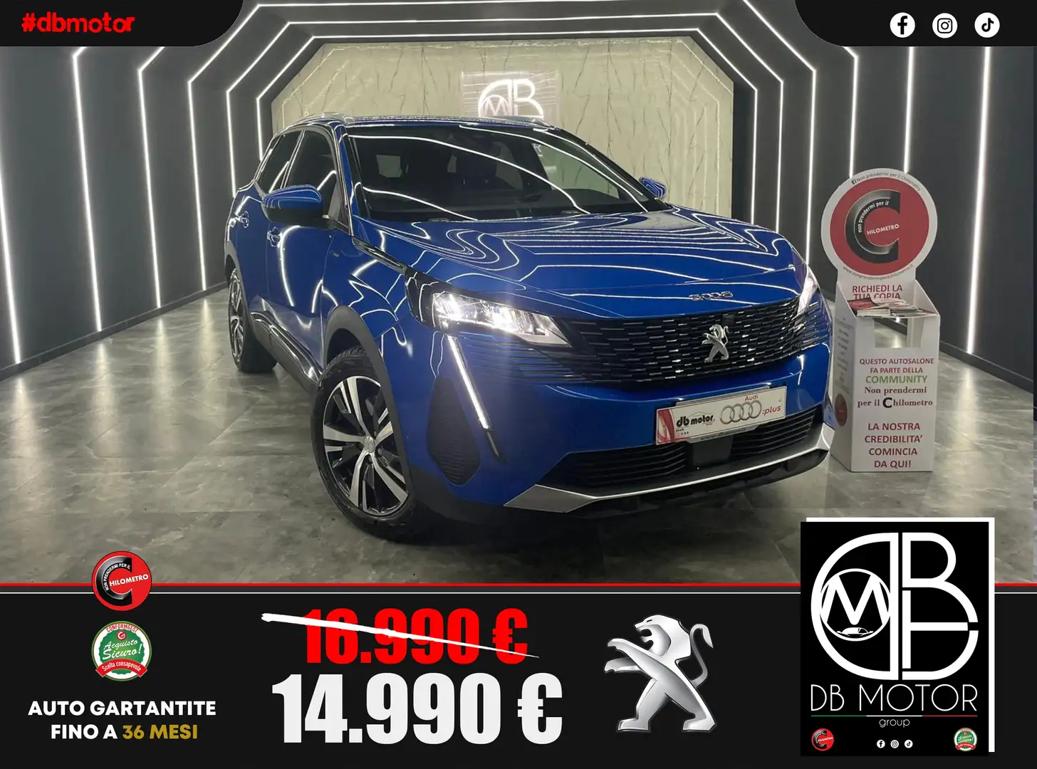 Peugeot 3008 3008 1.6 hybrid phev GT 225cv e-eat8 Bleu - 1