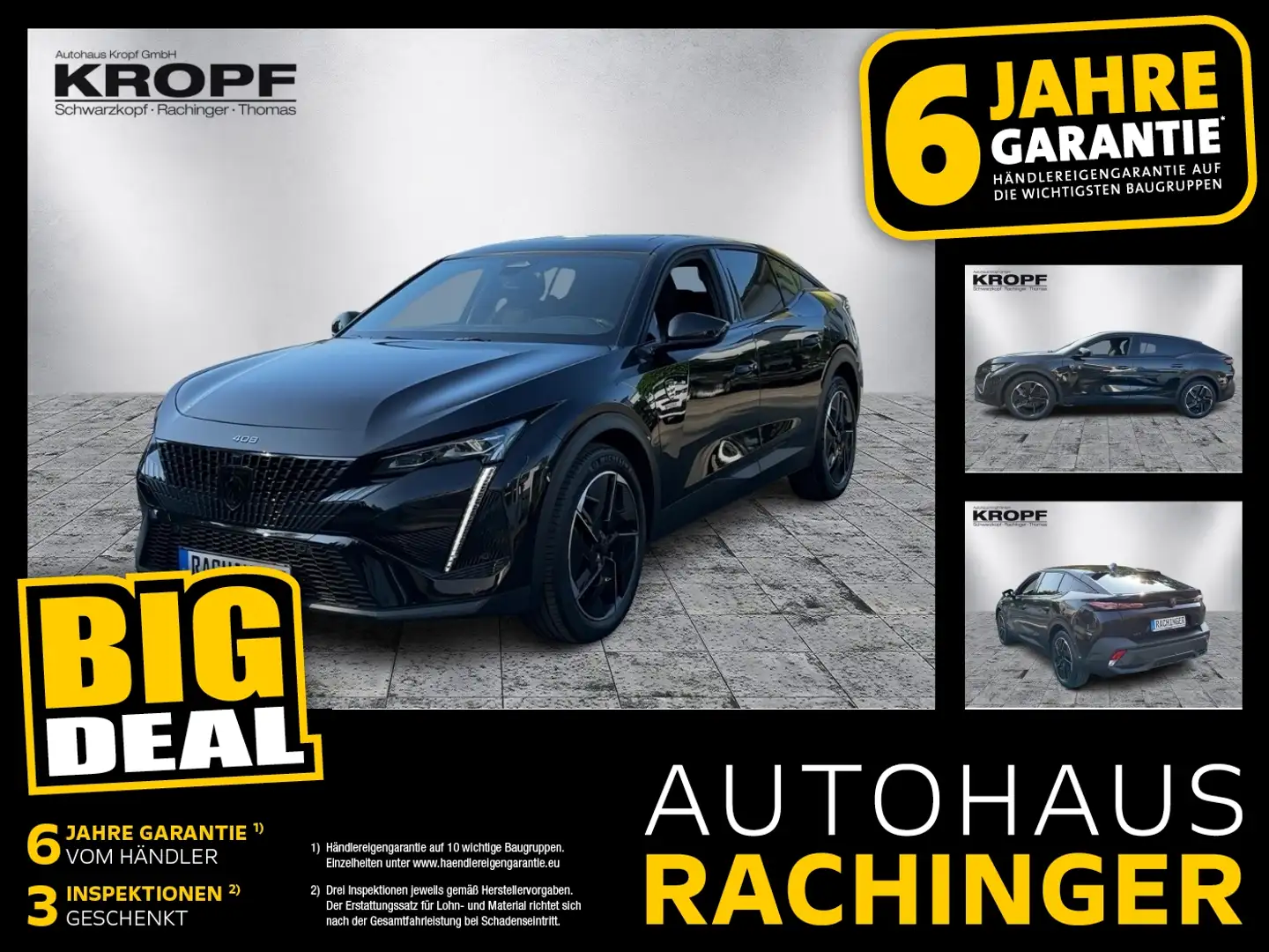 Peugeot 408 HYBRID 136 GT NAVI+LED+KAM+GHSD Schwarz - 1