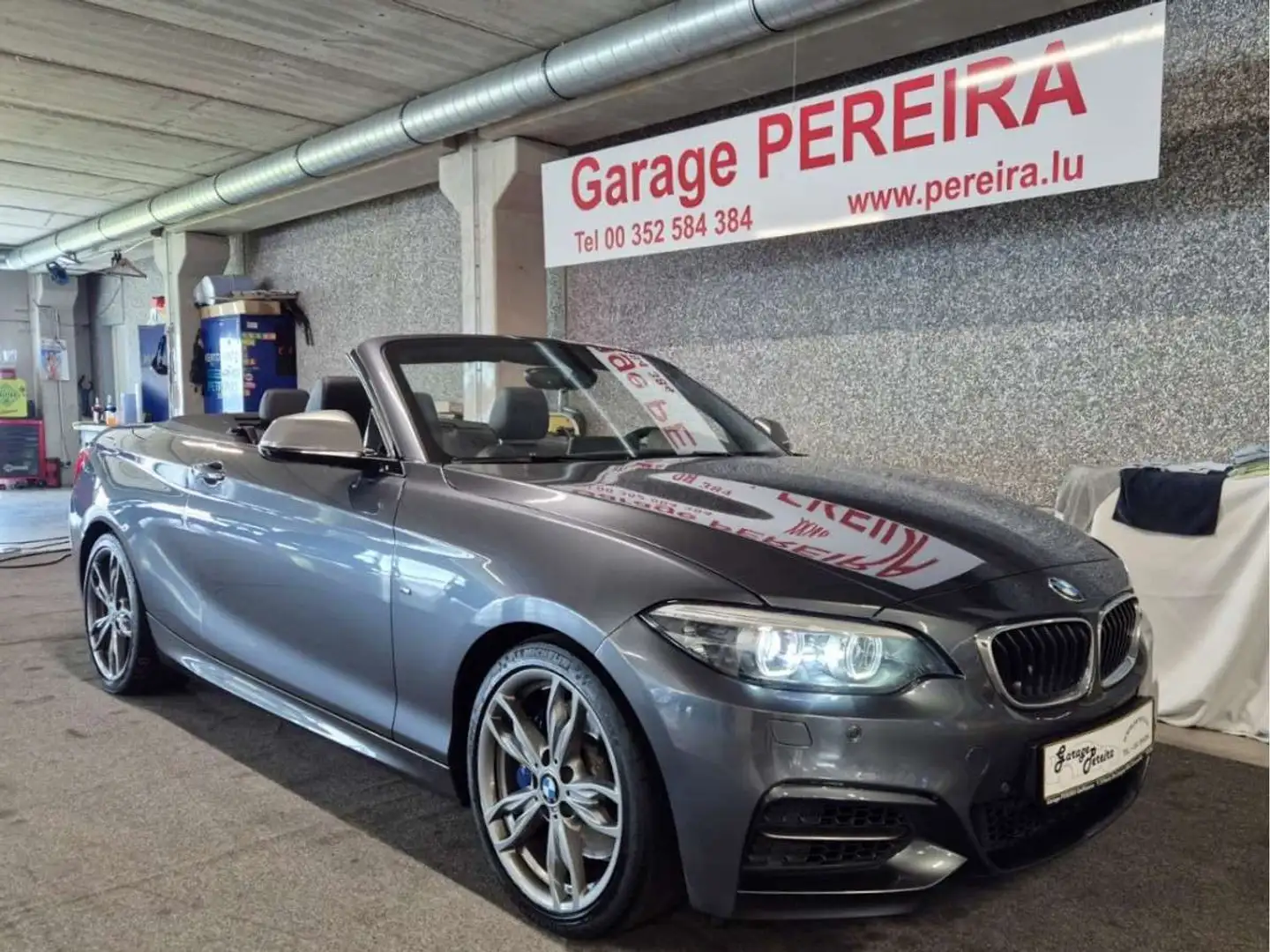 BMW 240 M i CABRIO XDRIVE FACELIFT HARMAN KARDON CUIR NAVI Grijs - 1