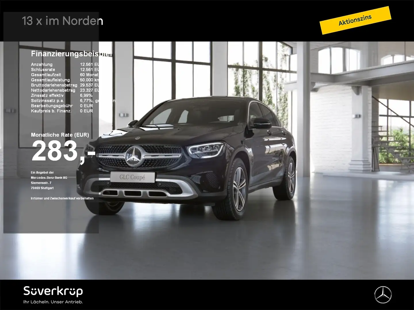 Mercedes-Benz GLC 200 d 4M Coupé SPUR KAMERA DISTR PDC SHZ Nero - 1