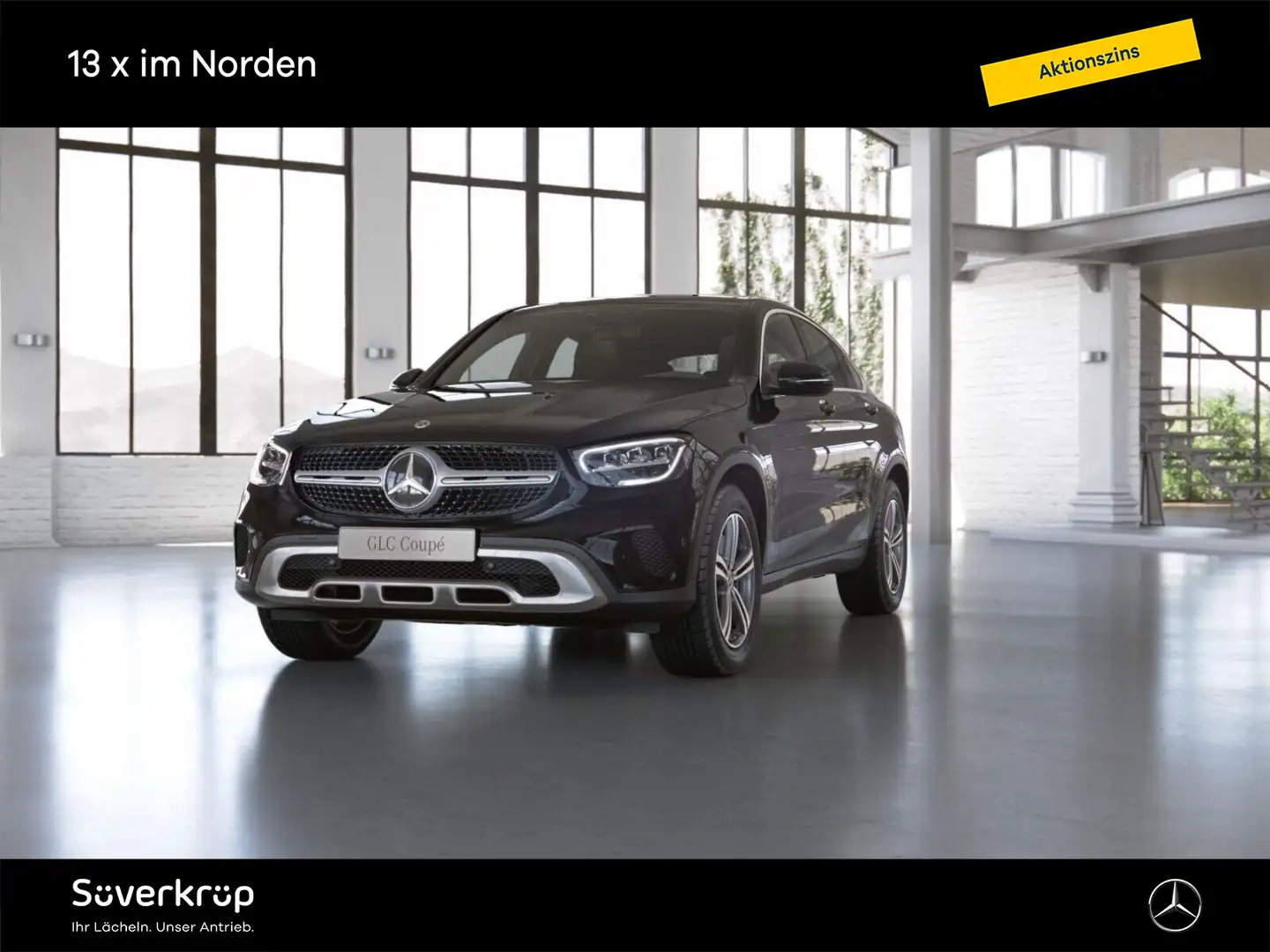 Mercedes-Benz GLC 200 d 4M Coupé SPUR KAMERA DISTR PDC SHZ Nero - 2