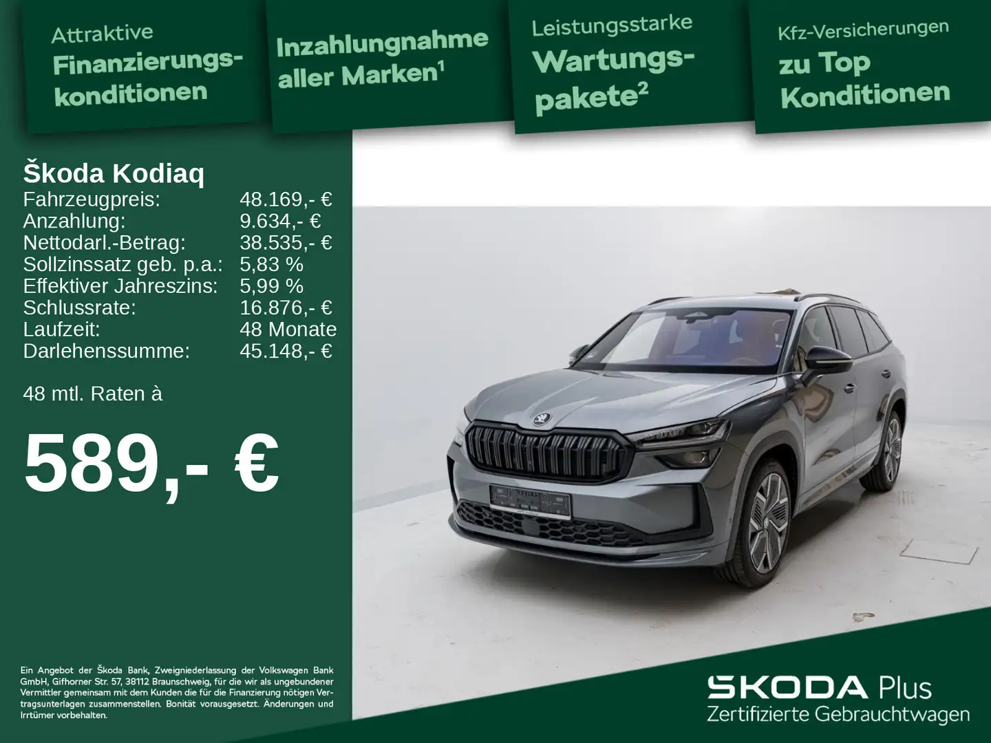 Skoda Kodiaq Sportline 1.5 TSI DSG*KESSY*RFK*AHK*PANO Grau - 1