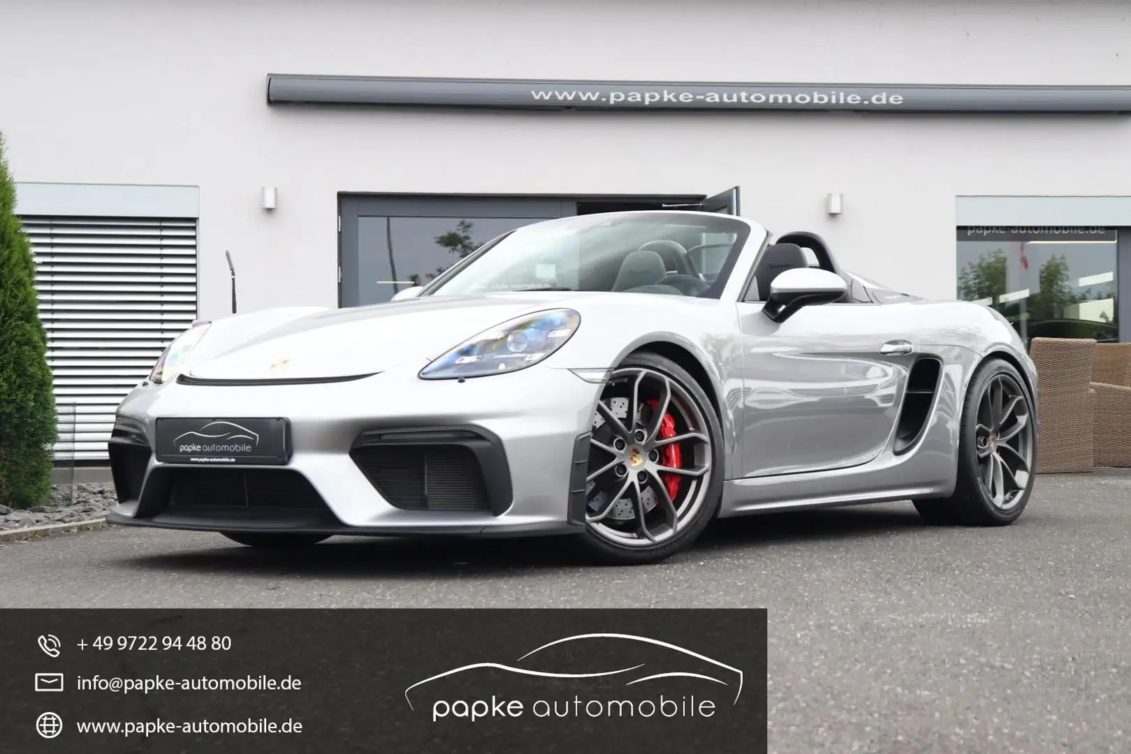 Porsche Boxster 718 Spyder 4.0 +SCHALTER+SCHALENSITZ+LED+1.HAND+ Silber - 1