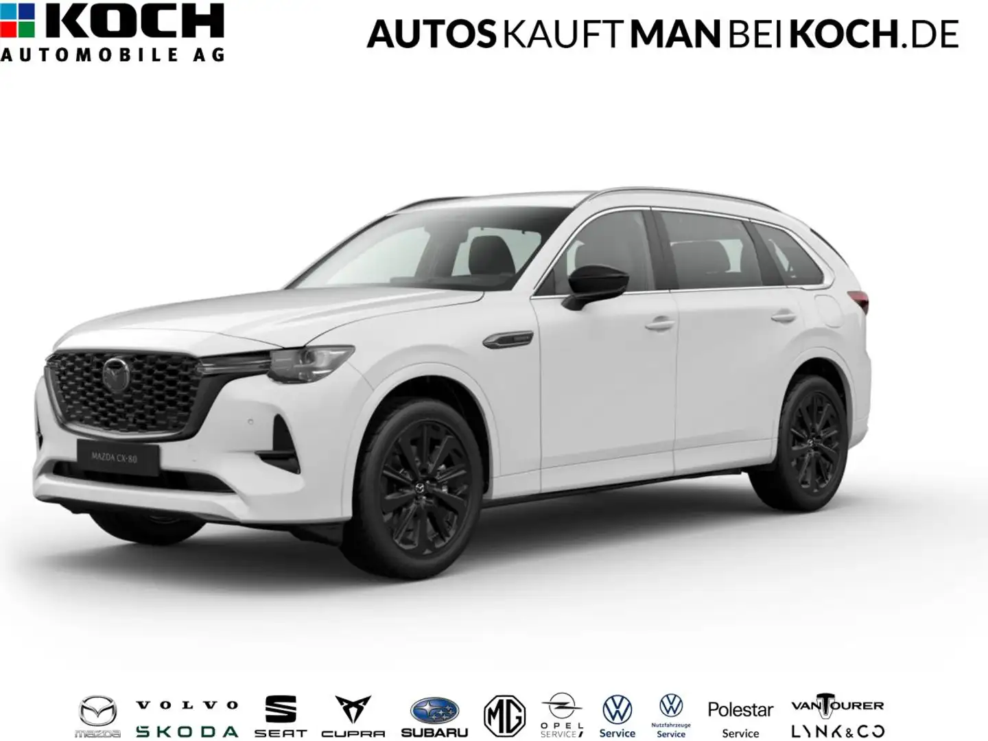Mazda CX-80 PRIVAT PHEV Homura 7- Sitzer Vollausstattung// Weiß - 1