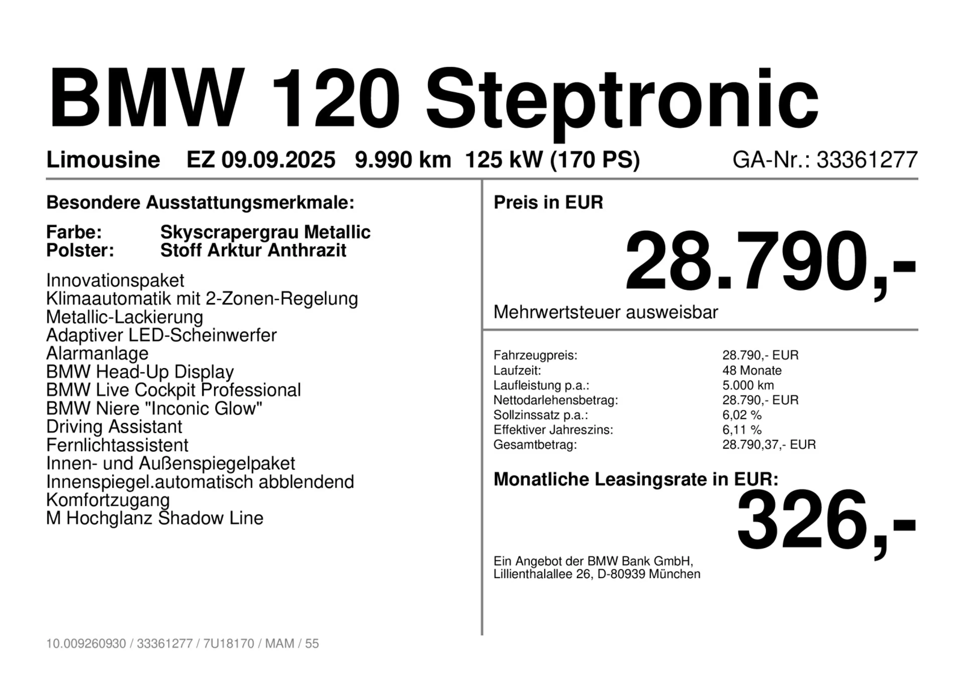 BMW 114 120d Steptronic *ab 1,49% eff.*adapLED*Head-Up* — photo 5