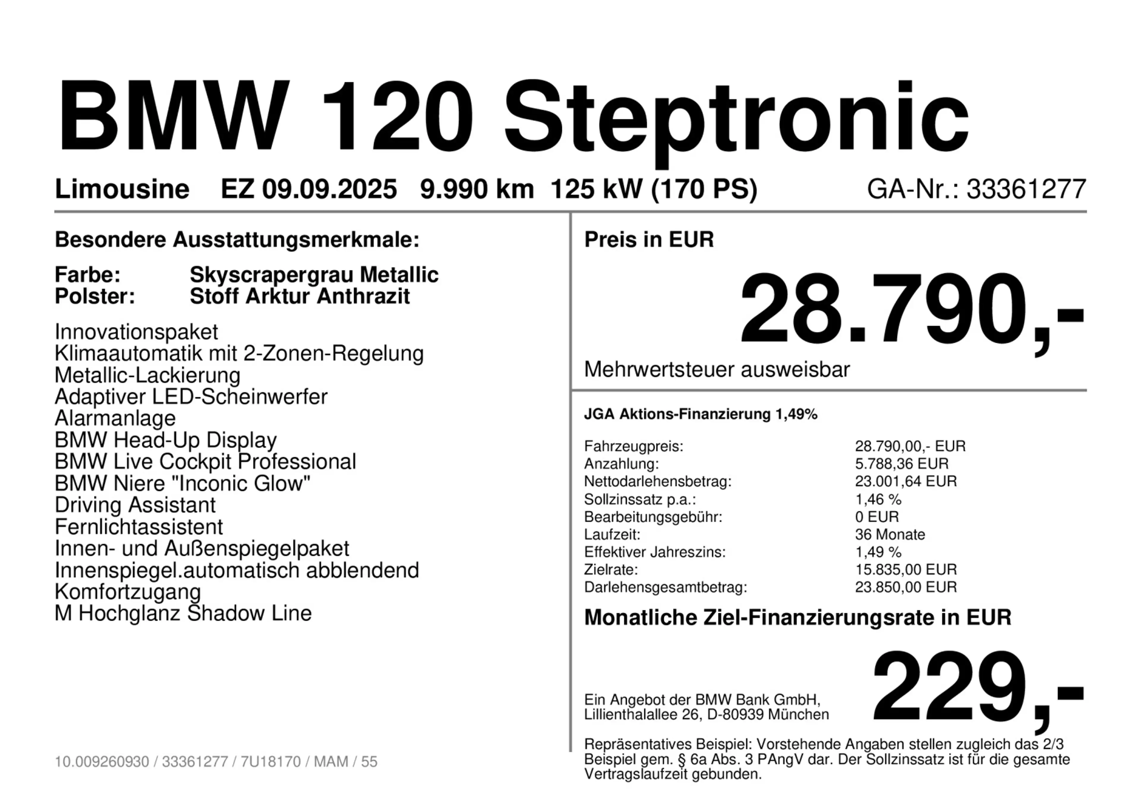 BMW 114 120d Steptronic *ab 1,49% eff.*adapLED*Head-Up* — photo 4