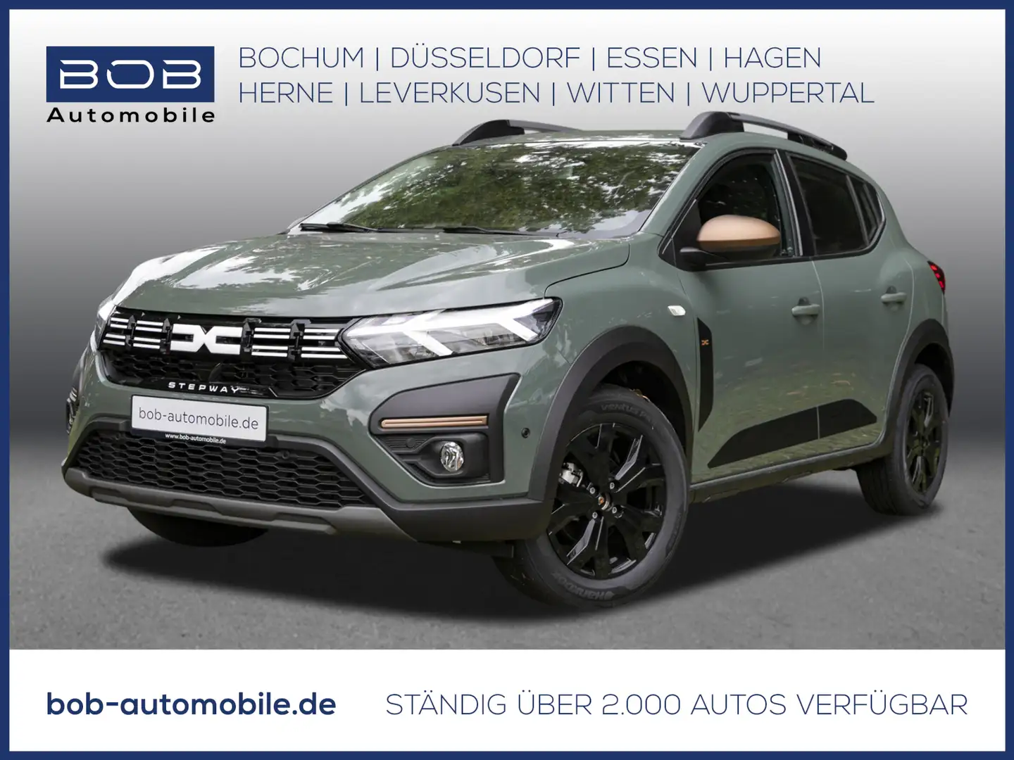 Dacia Sandero Stepway Extreme TCe 90 CVT 8-fach bereift NAV SHZ  Zielony - 1