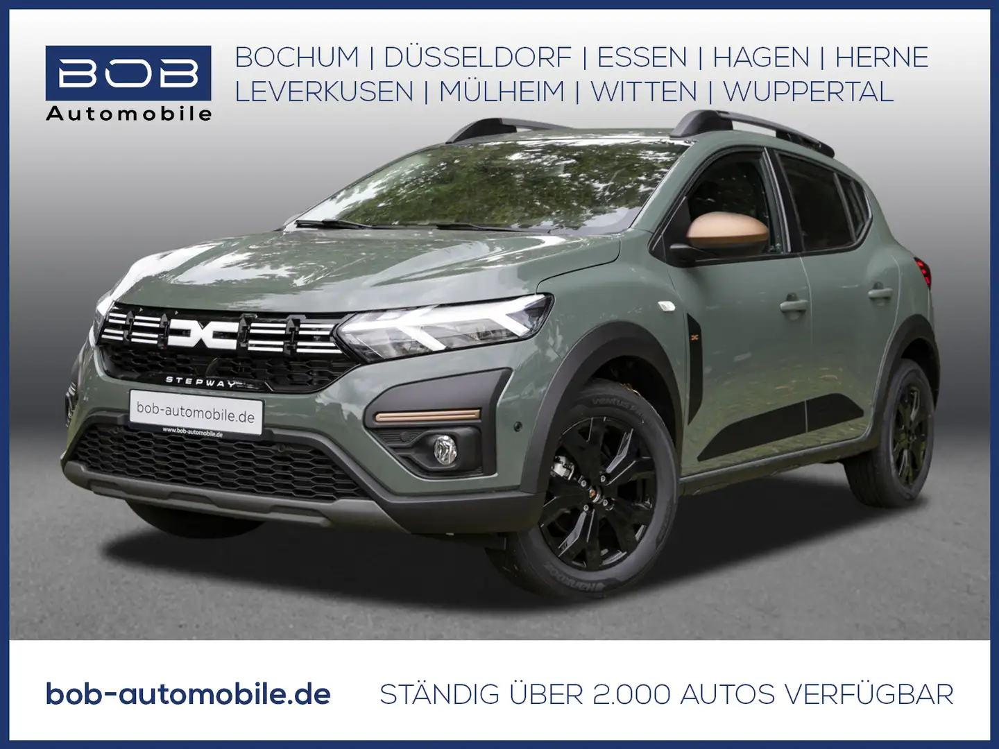 Dacia Sandero Stepway Extreme TCe 90 CVT 8-fach bereift NAV SHZ  Grün - 1