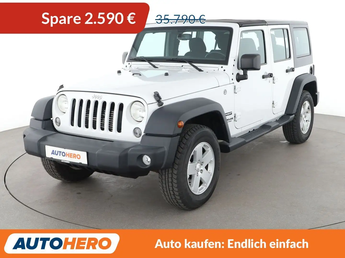 Jeep Wrangler 2.8 CRD Sport Aut.*TEMPO*SHZ* Weiß - 1