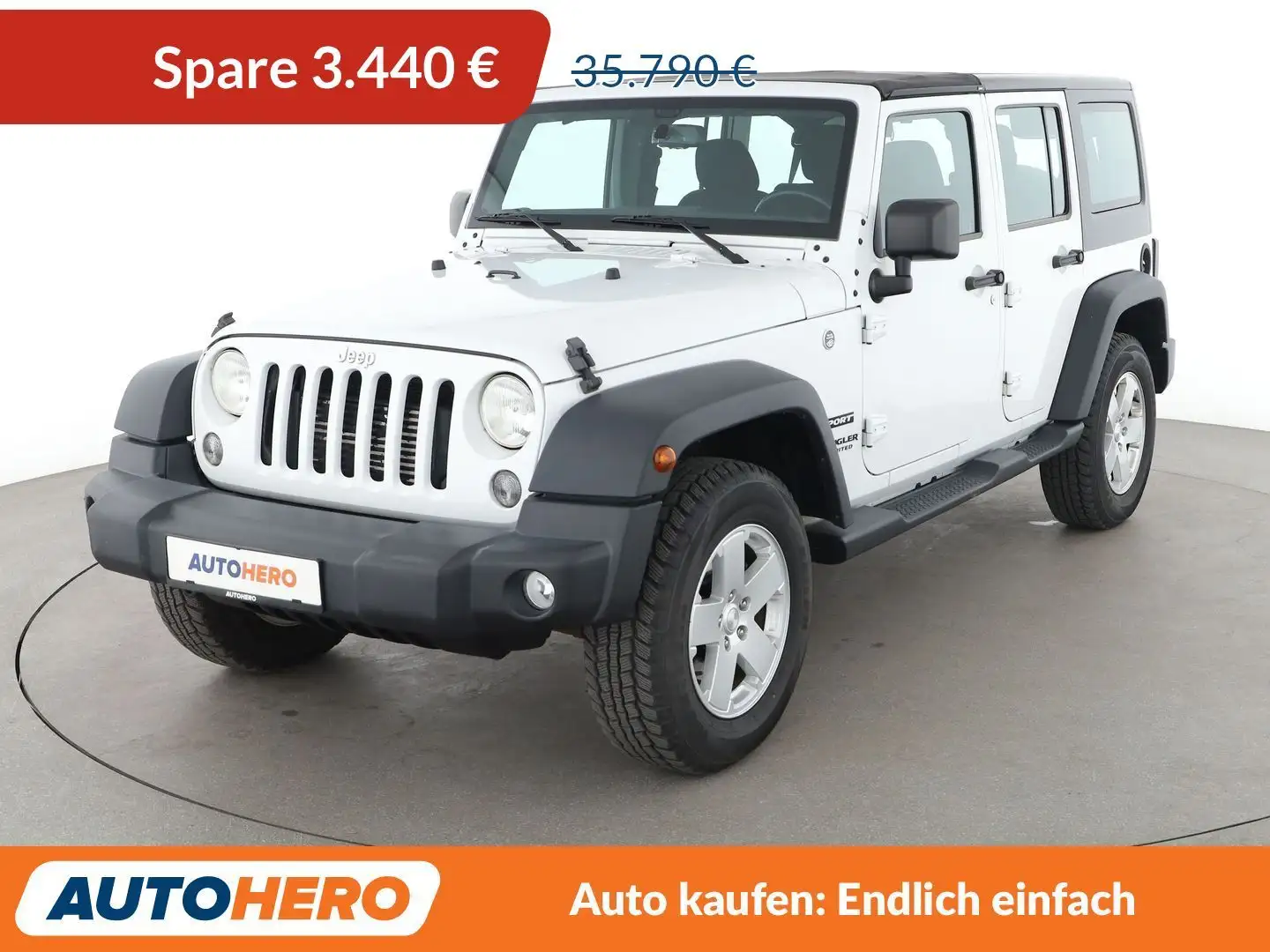 Jeep Wrangler 2.8 CRD Sport Aut.*TEMPO*SHZ* Blanc - 1