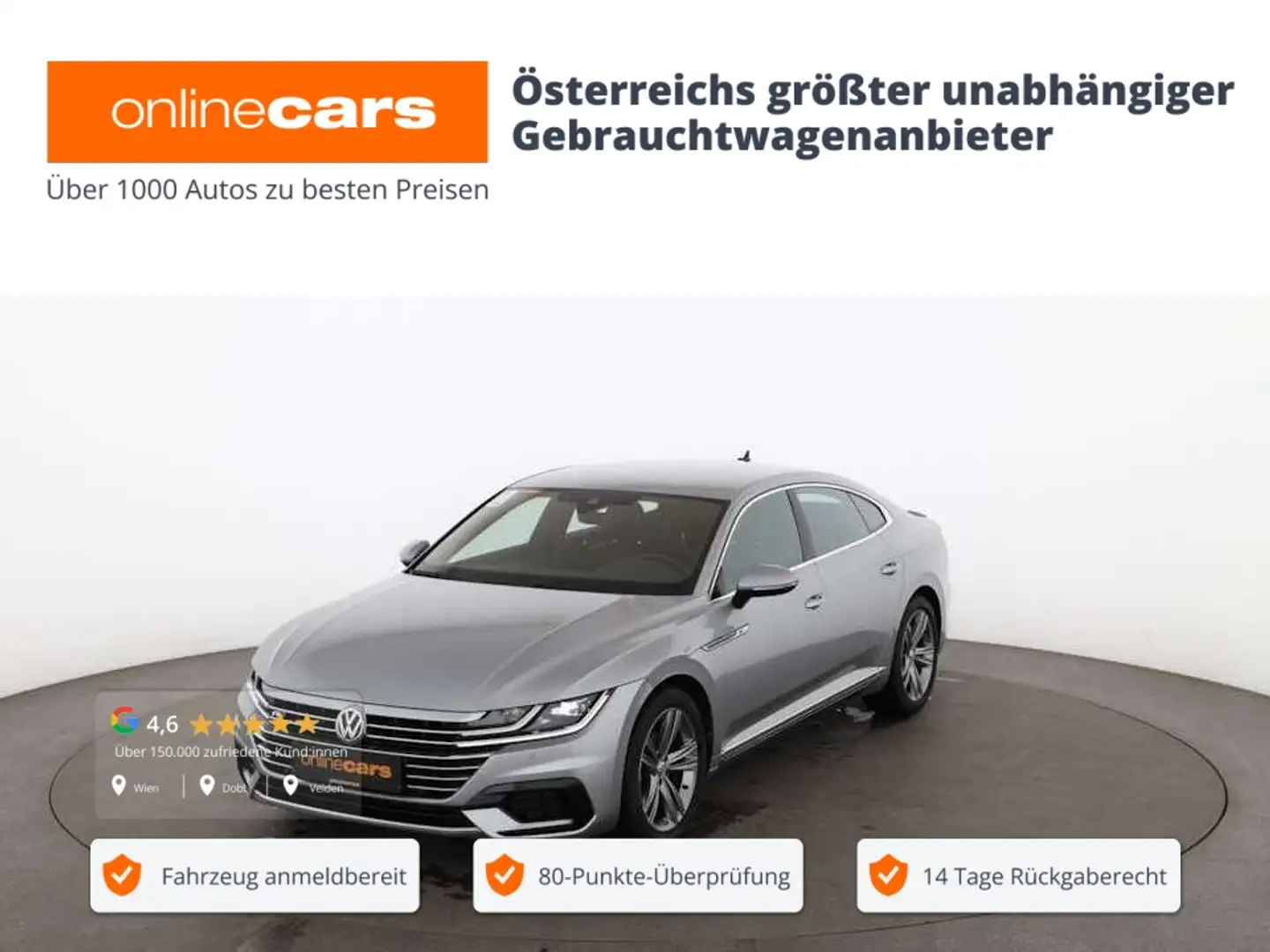 Volkswagen Arteon 2.0 TDI R-Line LED AHK RADAR LEDER NAVI Argintiu - 1