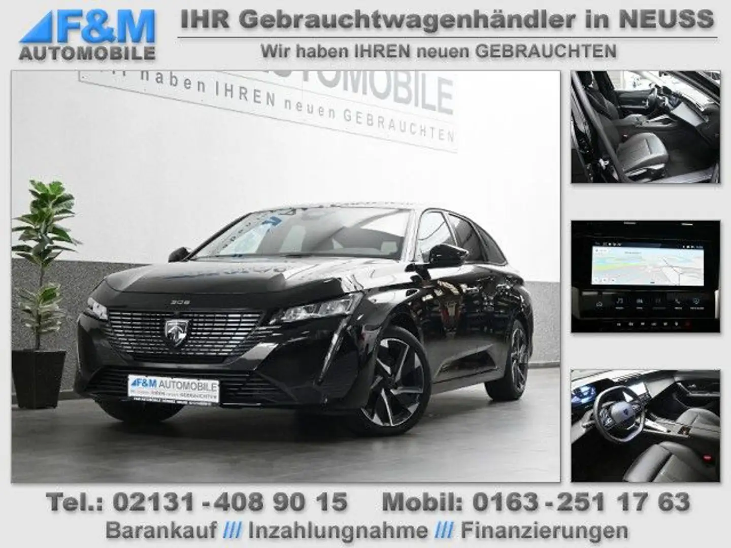Peugeot 308 Allure Pack SW Navi Leder 360 Kam ACC Schwarz - 1