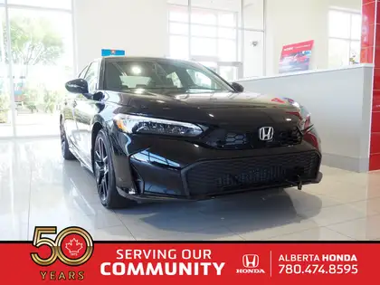 Black 2026 Honda Civic Hybrid Sport Sedan FWD Sedan Front-Wheel Drive Continuously Variable Transmission