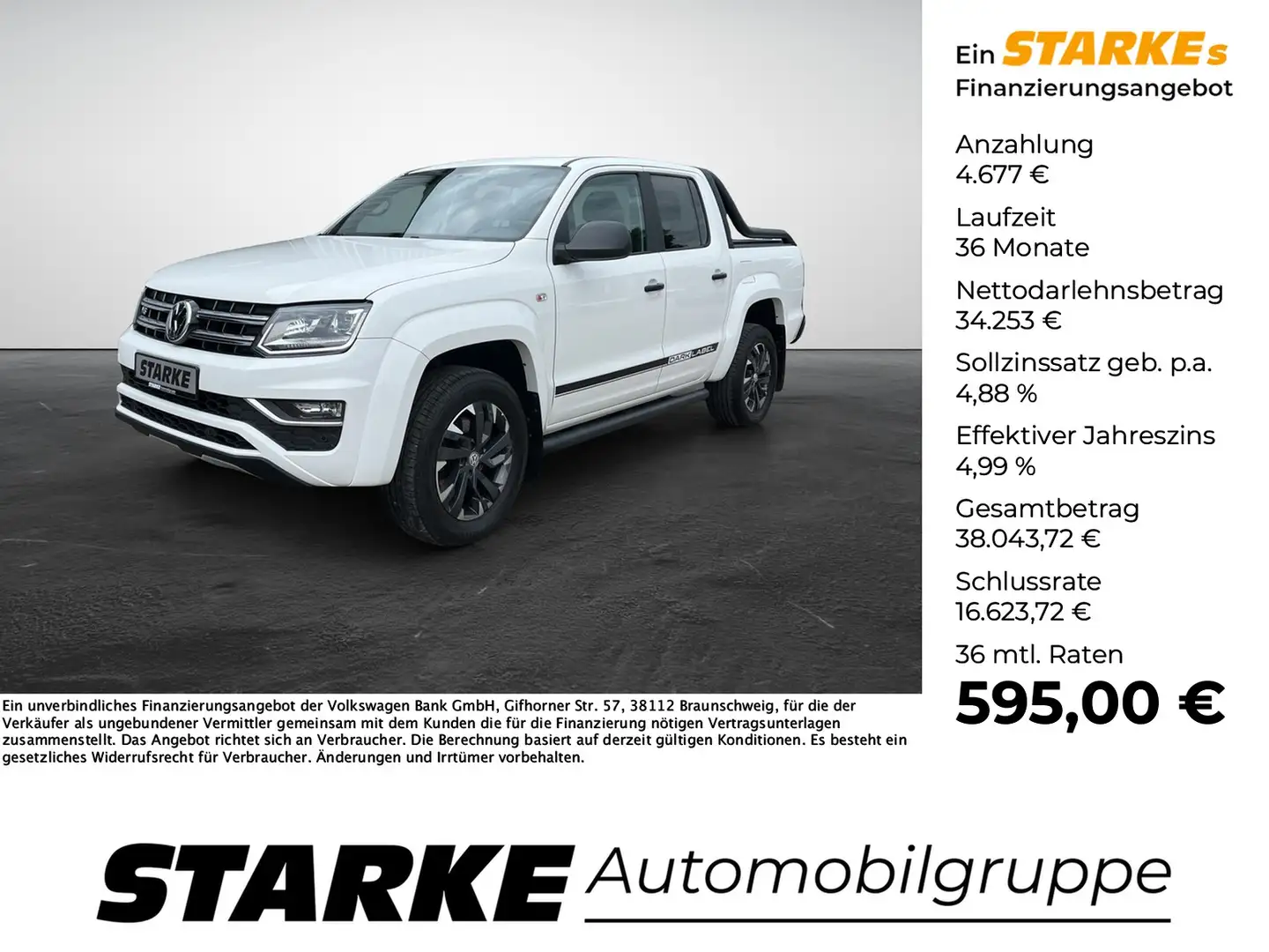 Volkswagen Amarok DC 3.0 TDI DSG 4Motion Dark Label Weiß - 1