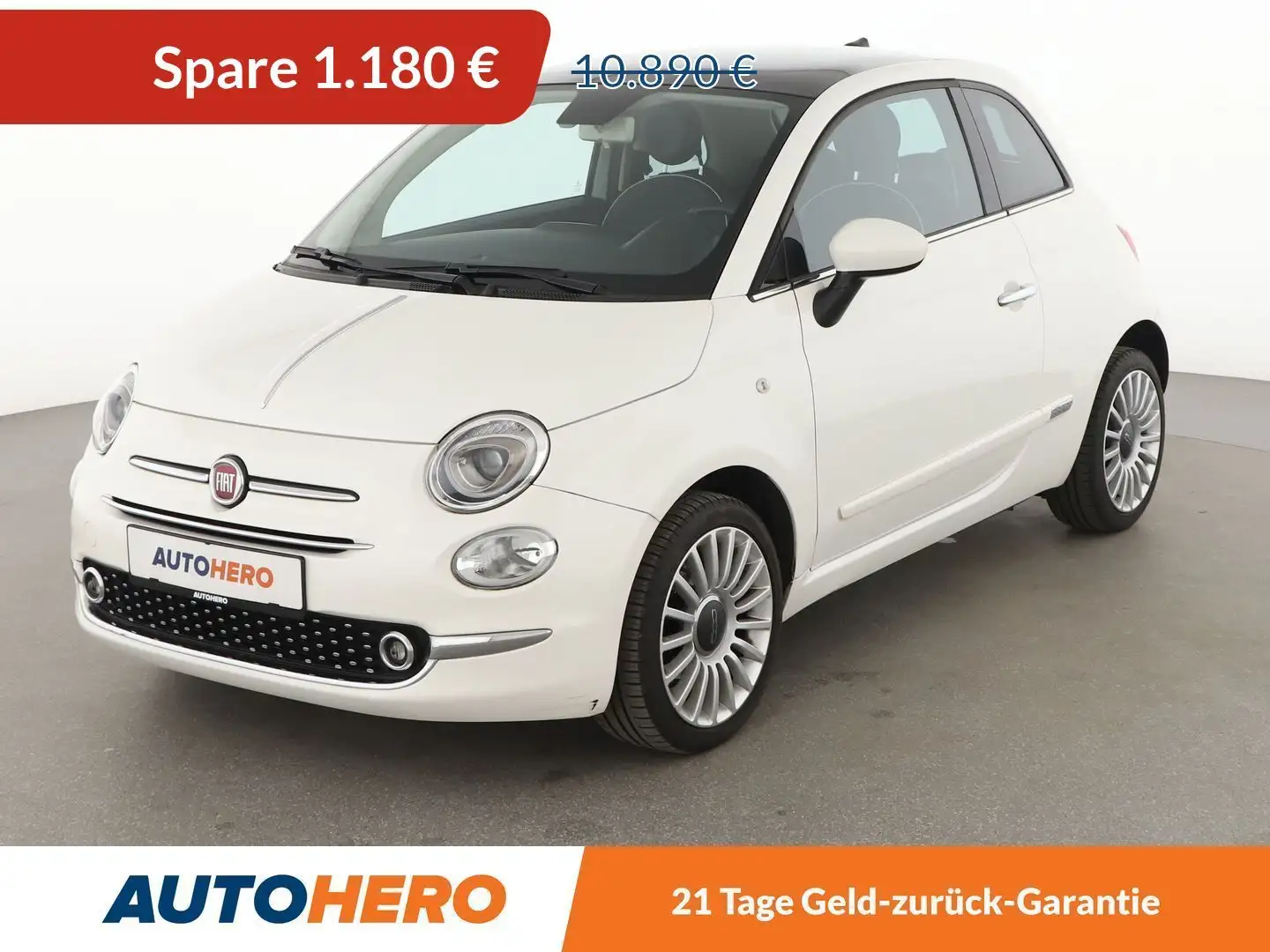 Fiat 500 1.2 Lounge*NAVI*TEMPO*PDC*ALU*PANO* Wit - 1