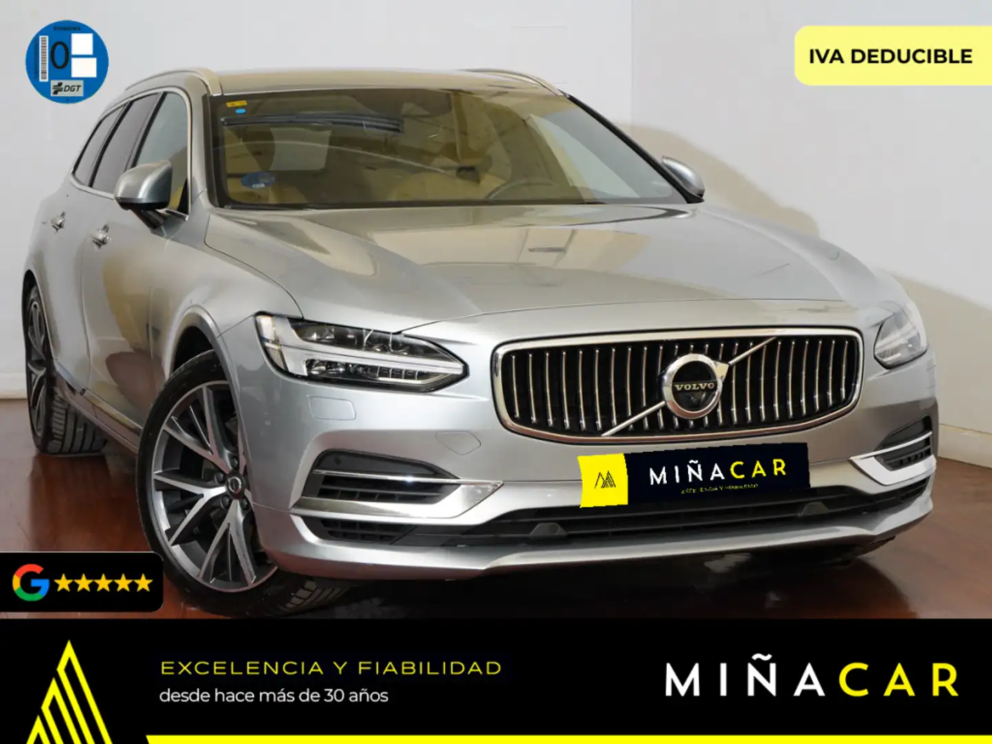 Volvo V90 T8 Inscription Twin AWD Gris - 1