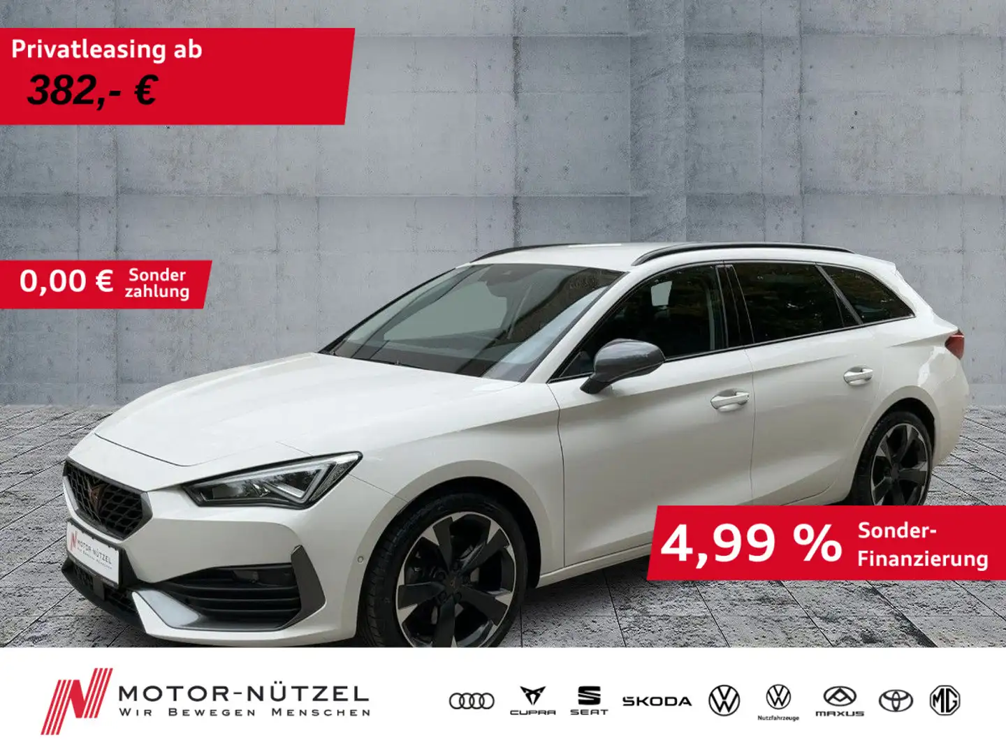 CUPRA Leon ST 2.0 TDI LED+NAVI+APP+ACC+SHZ+RFK+PDC+18" Weiß - 1