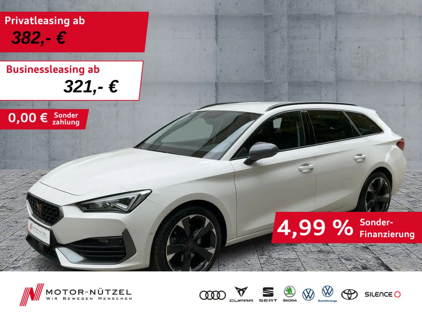 CUPRA Leon ST 2.0 TDI LED+NAVI+APP+ACC+SHZ+RFK+PDC+18" Blanco - 1