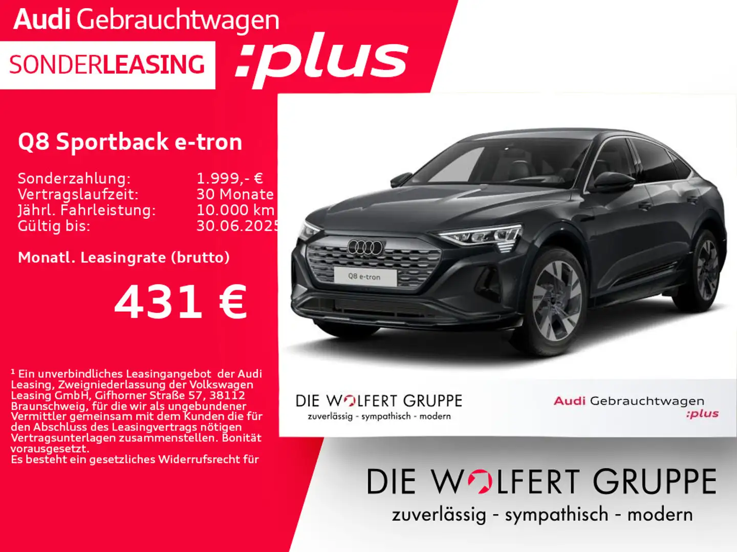 Audi Q8 e-tron advanced 55 quattro AHK*HUD Grau - 1