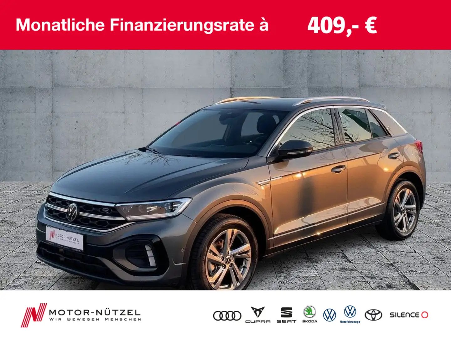 Volkswagen T-Roc 1.5 TSI DSG R-LINE 4JG+LED+NAV+ACC+RFK+GRA Grau - 1