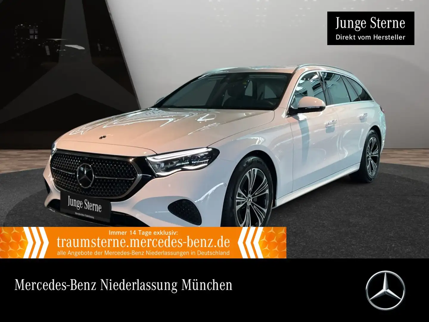 Mercedes-Benz E 220 d T Avantgarde Fahrass 360° Distr+ AHK PTS Weiß - 1