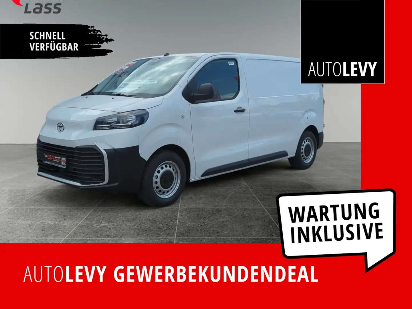 Toyota Proace 1.5 D L1 Meister +Klima+Navi+Laderaumboden Wit - 1