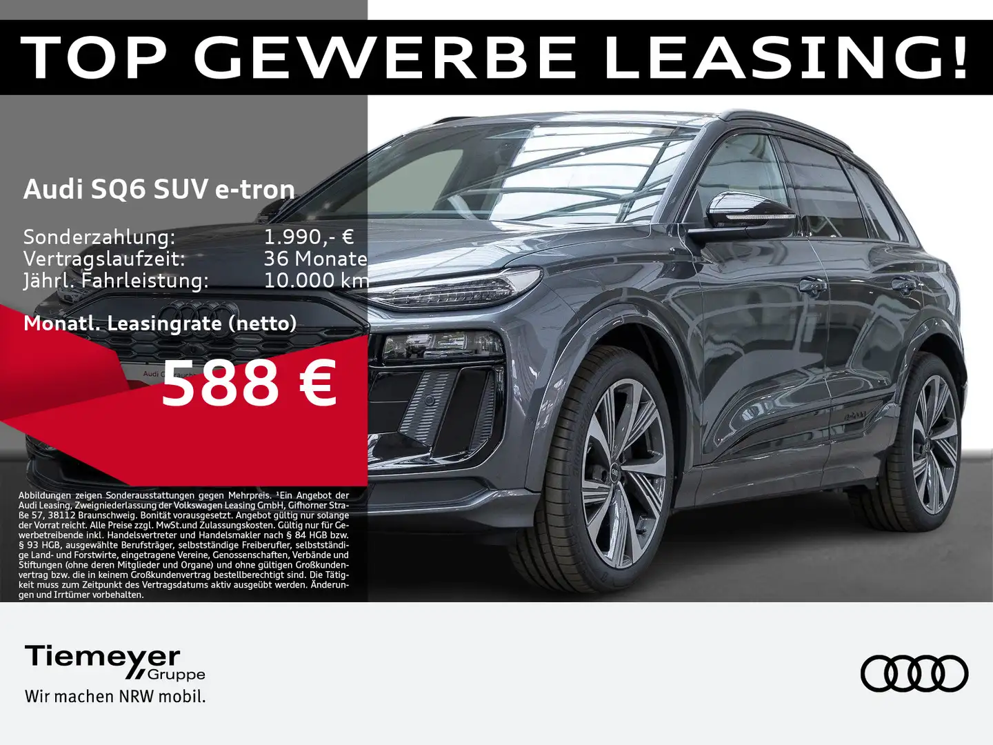 Audi SQ6 SQ6 e-tron Q 360* MATRIX HuD LEDER PANO Grau - 1