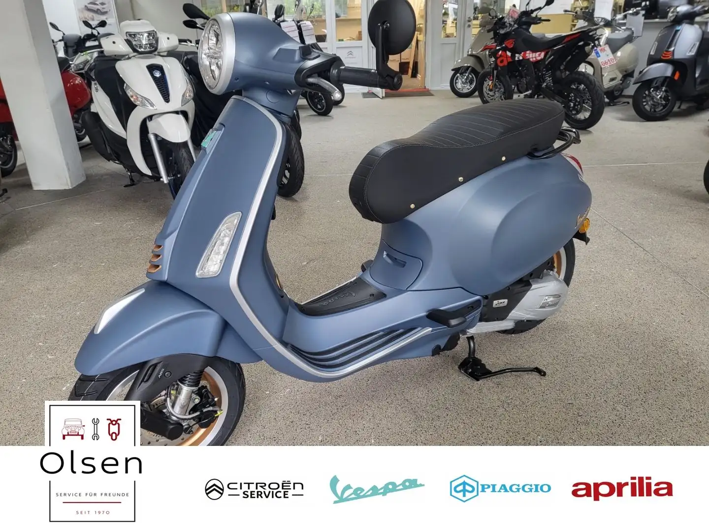 Vespa Primavera 125 E5+ Officina 8 Sonderedition Blauw - 1