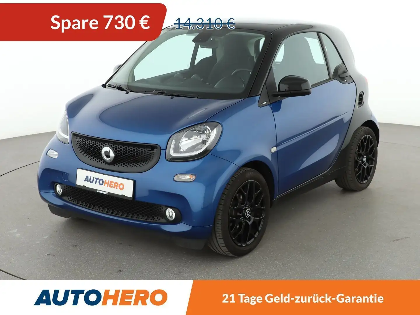 smart forTwo 0.9 Turbo Basis Prime Aut.*NAVI*TEMPO*SHZ*PANO* Blau - 1