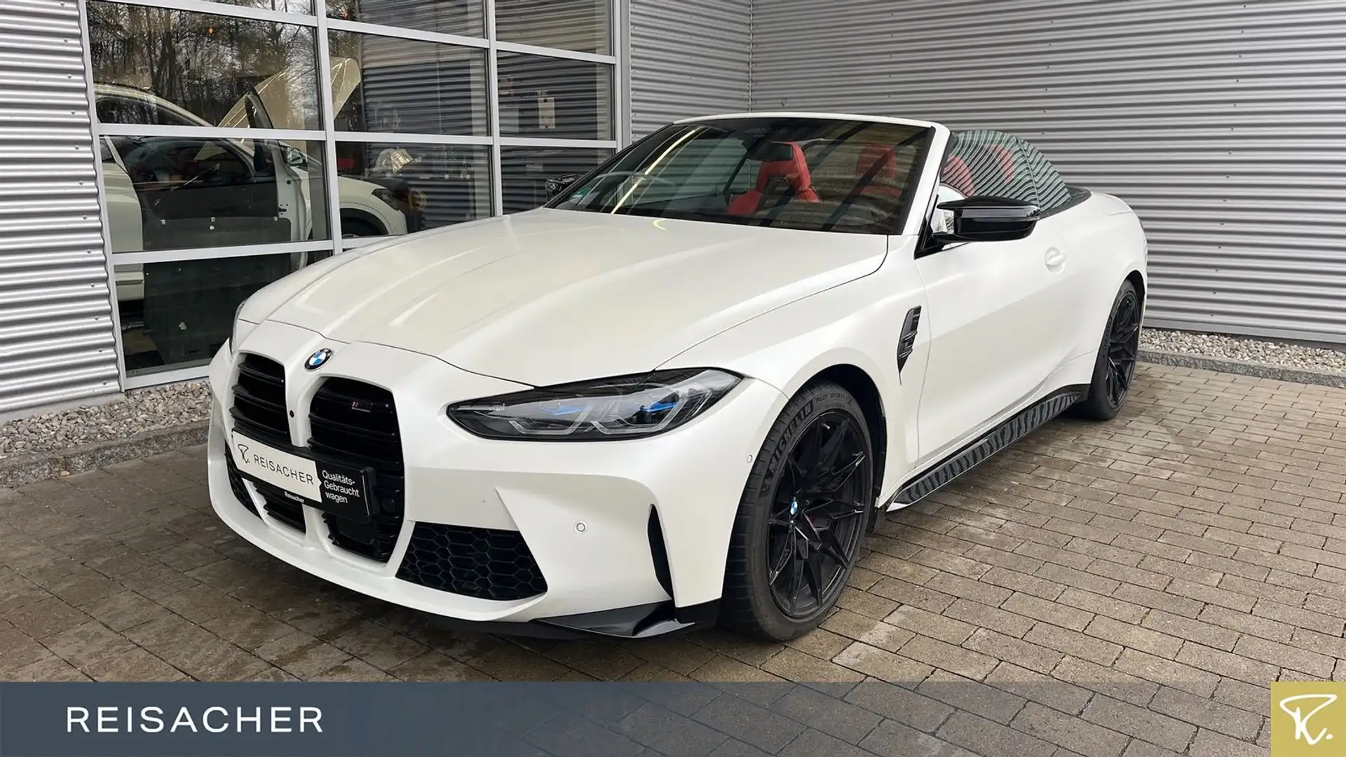 BMW M4 Competition Cabrio Navi HUD Laser 360° ACC Weiß - 1