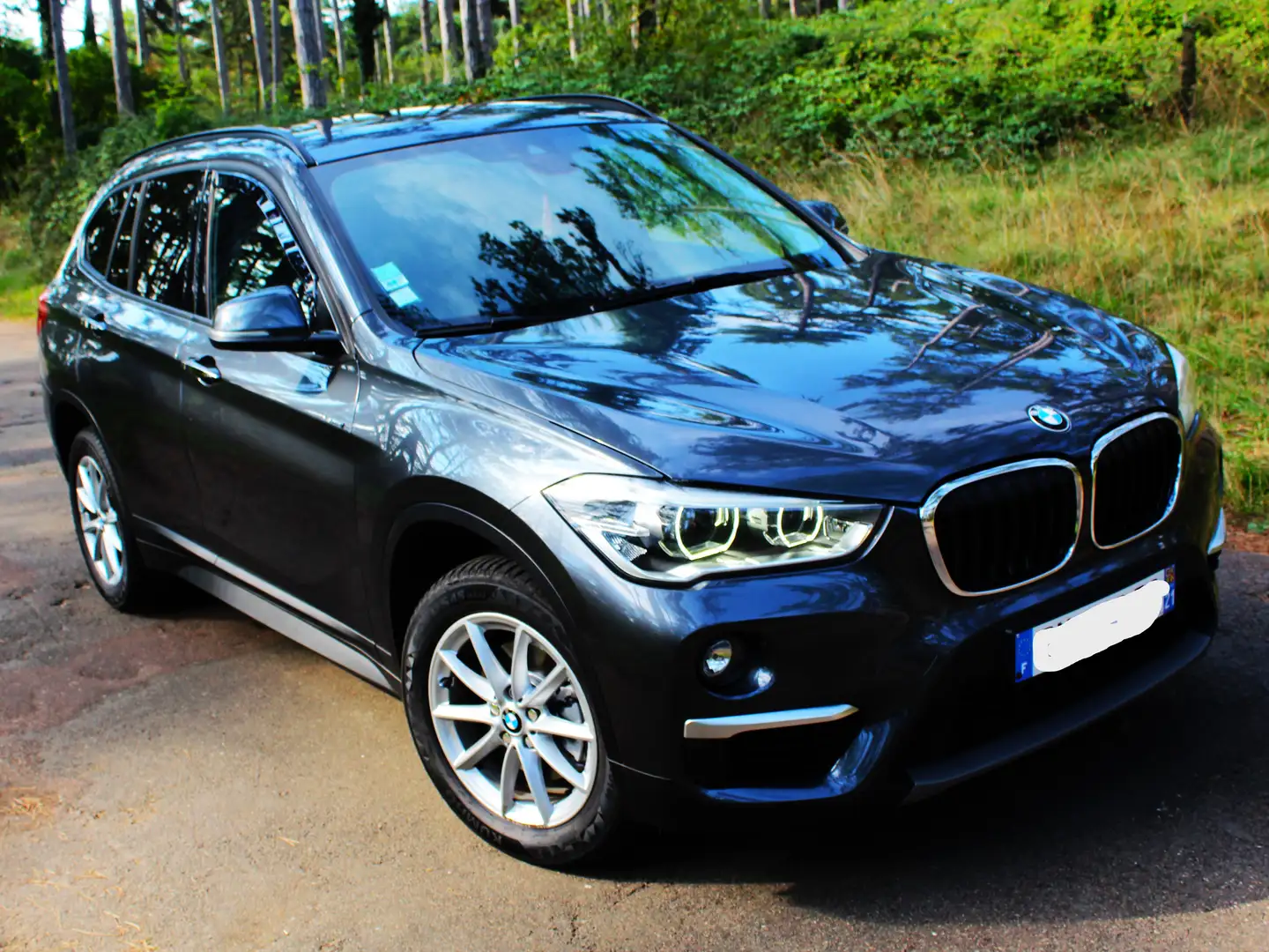 BMW X1 X1 sDrive 18d 136 CH Lounge Gris - 2