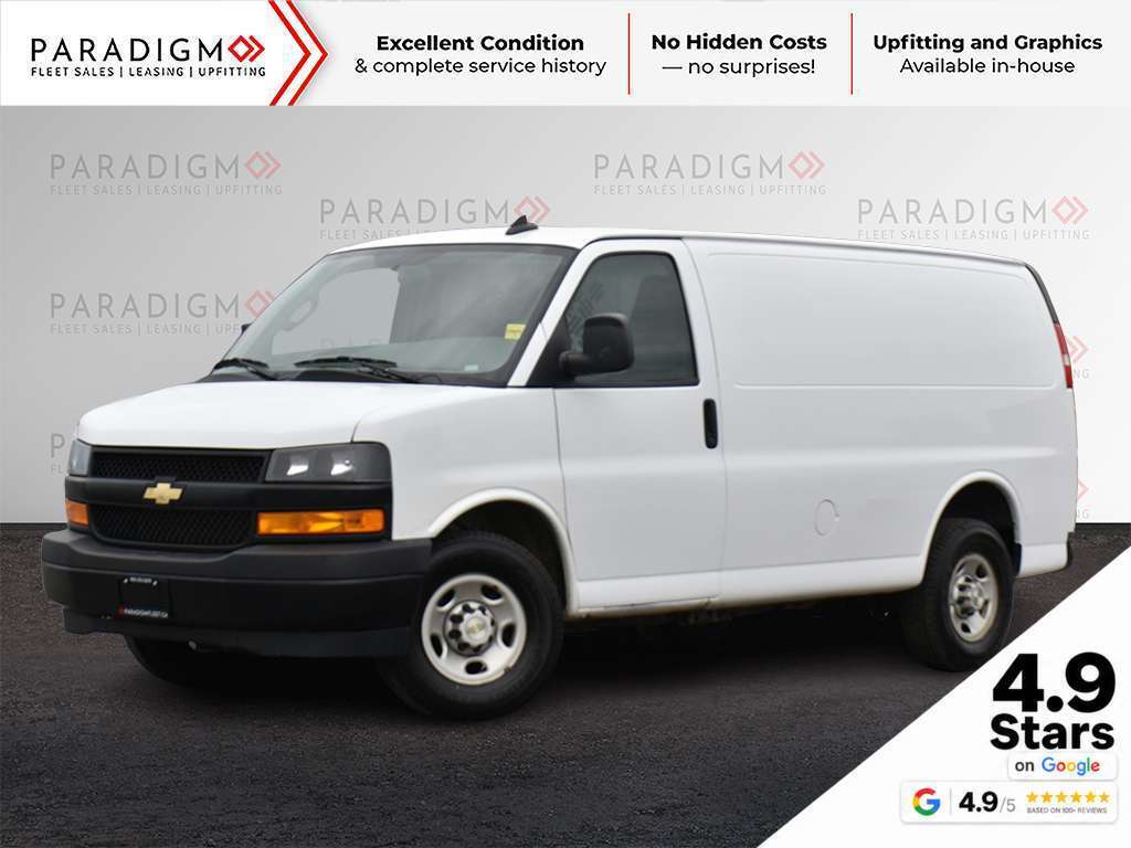 White 2023 Chevrolet Express Cargo Van Rear-Wheel Drive 6-Speed Automatic