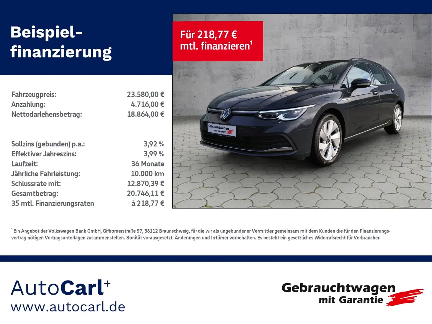 Volkswagen Golf Variant VIII Variant Style 1.5 eTSI DSG PANO/HUD KLIMA LE Grau - 1